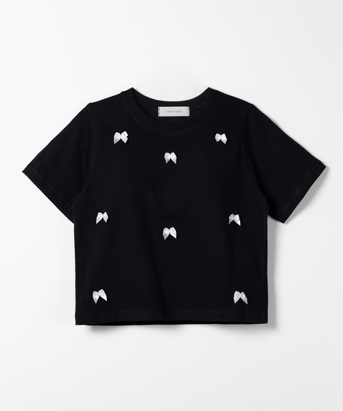 me+em select（ミームセレクト）の「※※【 ４color 】ミニリボンバレエコアクロップドＴ ／ mini ribbon ballet core cropped Tee（Tシャツ/カットソー・レディース・ホワイト/ブラック/ピンク/グレー・FREE）」の13枚目の写真