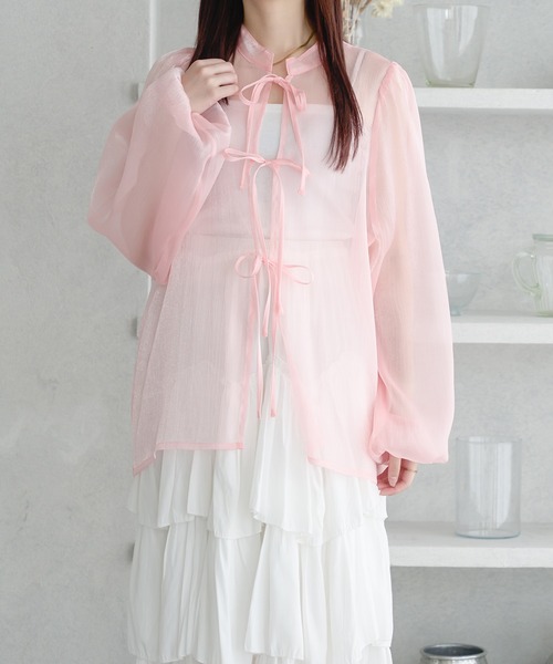 glamlips ラメ SHEER ヌーディー ブラウス シャツ⭐︎完売品⭐︎