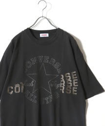CONVERSE（コンバース）の「「ユニセックス」CONVERSE（コンバース）オールスターロゴプリント ヴィンテージライク ピグメント半袖Tシャツ メンズ レディース/サークルロゴ/リメイク風（Tシャツ/カットソー・メンズ）」