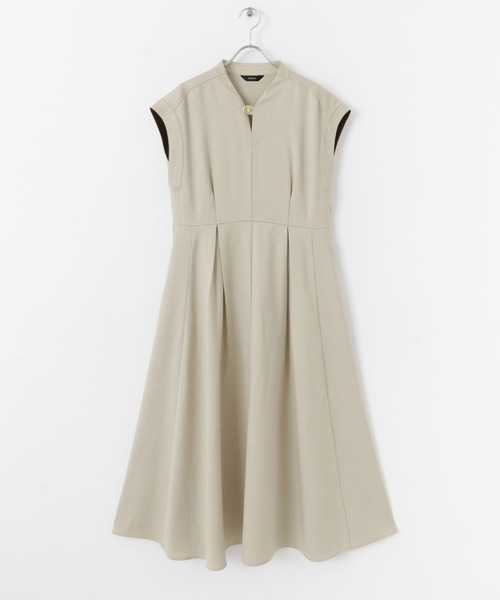 URBAN RESEARCH ROSSO WOMEN（アーバンリサーチ　ロッソ）の「リネンライクウエストシェイプワンピース（ワンピース・レディース・チャコールグレー/ベージュ系その他・36/38）」の5枚目の写真