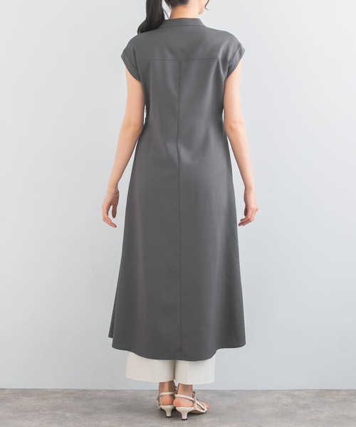 URBAN RESEARCH ROSSO WOMEN（アーバンリサーチ　ロッソ）の「リネンライクウエストシェイプワンピース（ワンピース・レディース・チャコールグレー/ベージュ系その他・36/38）」の17枚目の写真