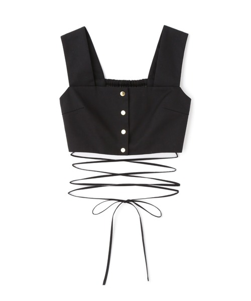 MECRE(メクル)の「フロントボタンツイルビスチェ(ベスト・レディース・ブラック/グレー・FREE)」の20枚目の写真