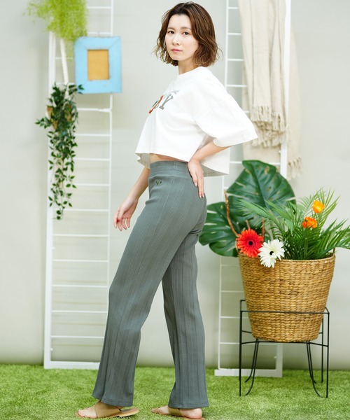 ROXY(ロキシー)の「ROXY/ロキシー 半袖Tシャツ ブランドロゴ ショート丈/クロップ丈 RST242627T(Tシャツ/カットソー・レディース・ホワイト/サンドベージュ/ターコイズブルー・L/M)」の9枚目の写真