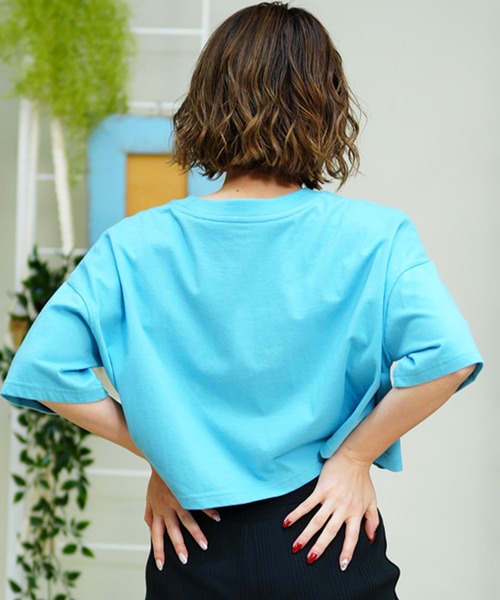 ROXY(ロキシー)の「ROXY/ロキシー 半袖Tシャツ ブランドロゴ ショート丈/クロップ丈 RST242627T(Tシャツ/カットソー・レディース・ホワイト/サンドベージュ/ターコイズブルー・L/M)」の15枚目の写真