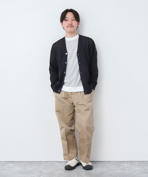 NOLLEY'S goodman（ノーリーズグッドマン）の「【WORK ABOUT】《イージーケア / 速乾性》GIMA ニットカーディガン（カーディガン/ボレロ・メンズ・グレイッシュベージュ/イエロー/ダークネイビー・L/M）」の21枚目の写真