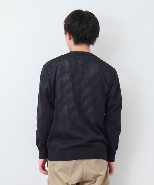 NOLLEY'S goodman（ノーリーズグッドマン）の「【WORK ABOUT】《イージーケア / 速乾性》GIMA ニットカーディガン（カーディガン/ボレロ・メンズ・グレイッシュベージュ/イエロー/ダークネイビー・L/M）」の14枚目の写真