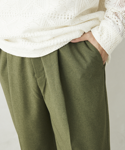 JOURNAL STANDARD relume（ジャーナルスタンダード　レリューム）の「TECH メランジ イージースラックス（スラックス・メンズ・ライトグレー/ブラック/ベージュ系その他/オリーブ・LARGE/MEDIUM/SMALL）」の4枚目の写真