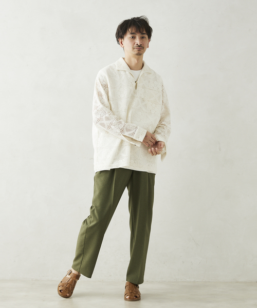 JOURNAL STANDARD relume（ジャーナルスタンダード　レリューム）の「TECH メランジ イージースラックス（スラックス・メンズ・ライトグレー/ブラック/ベージュ系その他/オリーブ・LARGE/MEDIUM/SMALL）」の8枚目の写真