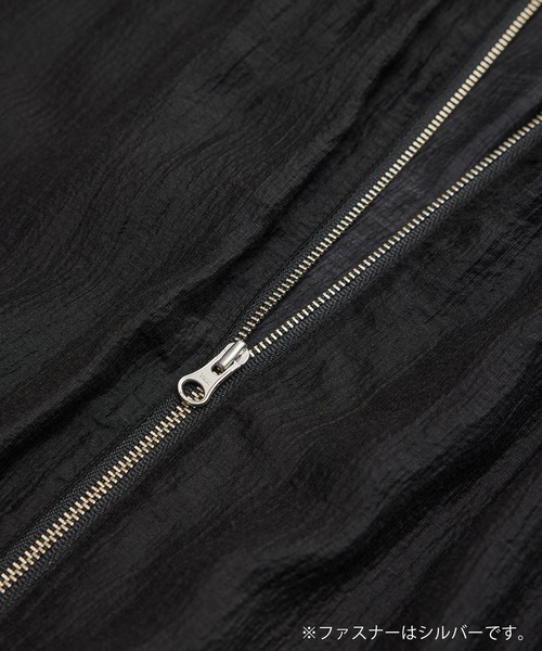 ROPE' PICNIC(ロペピクニック)の「ロングリブシアーライトブルゾン(ブルゾン・レディース・ベージュ系その他/オフホワイト/ブラック・38)」の9枚目の写真