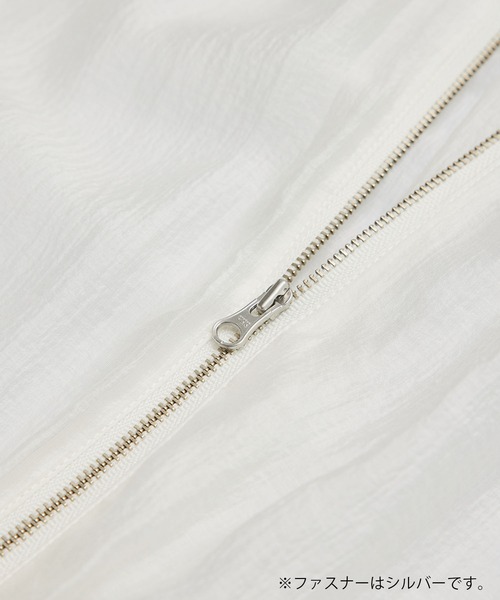 ROPE' PICNIC(ロペピクニック)の「ロングリブシアーライトブルゾン(ブルゾン・レディース・ベージュ系その他/オフホワイト/ブラック・38)」の10枚目の写真