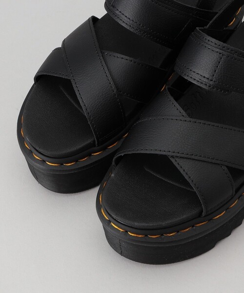 PUBLUX(パブリュクス)の「Dr.Martens/ドクターマーチン Voss II Quad/プラットフォームレザークロスサンダル 限定展開(サンダル・レディース・ブラック・3/4/6/5)」の10枚目の写真