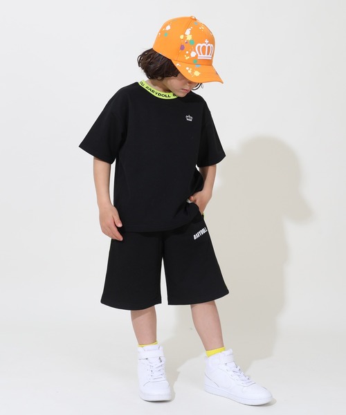 BABYDOLL(ベビードール)の「ラインスウェットハーフパンツ 9372K(トップス別売)(スウェットパンツ・キッズ・ブラック/ベビーピンク・90cm/100cm/110cm/120cm/130cm)」の4枚目の写真