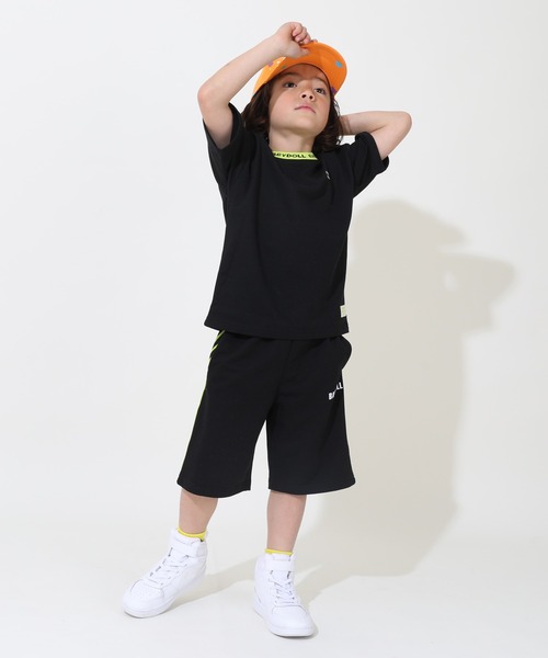 BABYDOLL(ベビードール)の「ラインスウェットハーフパンツ 9372K(トップス別売)(スウェットパンツ・キッズ・ブラック/ベビーピンク・90cm/100cm/110cm/120cm/130cm)」の9枚目の写真