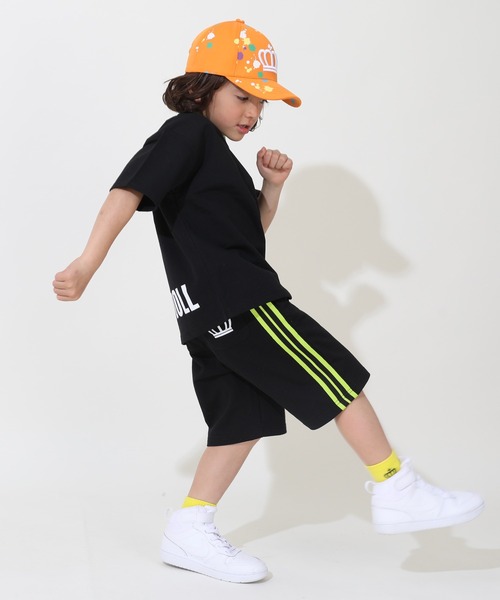 BABYDOLL(ベビードール)の「ラインスウェットハーフパンツ 9372K(トップス別売)(スウェットパンツ・キッズ・ブラック/ベビーピンク・90cm/100cm/110cm/120cm/130cm)」の7枚目の写真