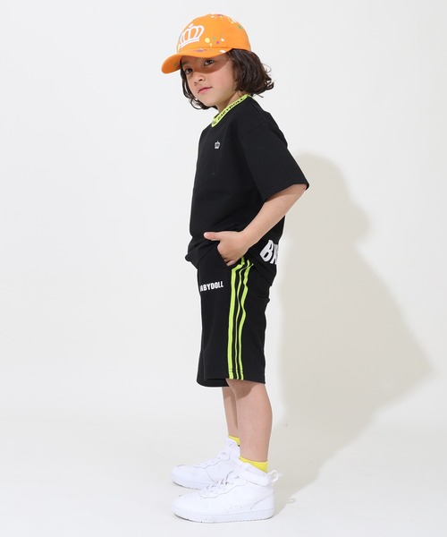 BABYDOLL(ベビードール)の「ラインスウェットハーフパンツ 9372K(トップス別売)(スウェットパンツ・キッズ・ブラック/ベビーピンク・90cm/100cm/110cm/120cm/130cm)」の8枚目の写真