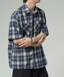 アダマスト レトロチェックシャツ retro check shirt - レトロチェックシャツ（シャツ/ブラウス