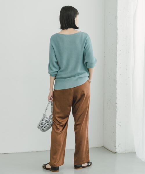 ITEMS URBANRESEARCH（アイテムズ アーバンリサーチ）の「サテンイージーパンツ（その他パンツ・レディース・ブラック/ブラウン/ベージュ・FREE）」の8枚目の写真