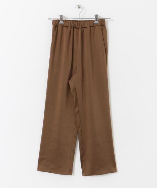 ITEMS URBANRESEARCH（アイテムズ アーバンリサーチ）の「サテンイージーパンツ（その他パンツ・レディース・ブラック/ブラウン/ベージュ・FREE）」の9枚目の写真