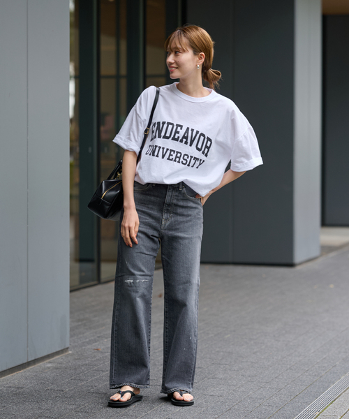 FRAMeWORK(フレームワーク)の「オーバーTEE(Tシャツ/カットソー・レディース・ネイビー/ライトグレー/ホワイト・FREE)」の19枚目の写真