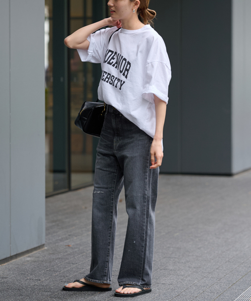 FRAMeWORK(フレームワーク)の「オーバーTEE(Tシャツ/カットソー・レディース・ネイビー/ライトグレー/ホワイト・FREE)」の20枚目の写真