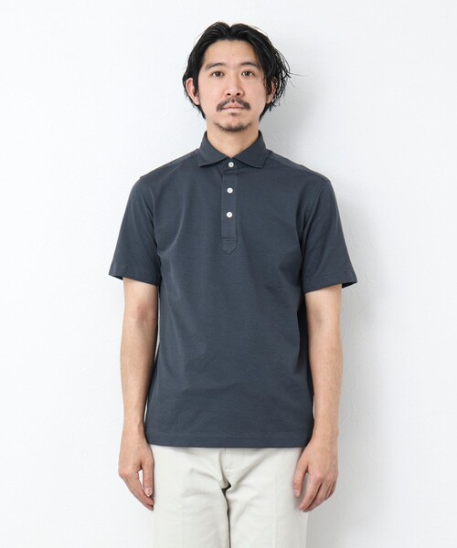 NOLLEY’S（ノーリーズ）の「《ビジカジ対応》サッカーニットテープポロシャツ（ポロシャツ・メンズ・サックスブルー/ブルー系その他/ネイビー・XL/L/M/S）」の20枚目の写真