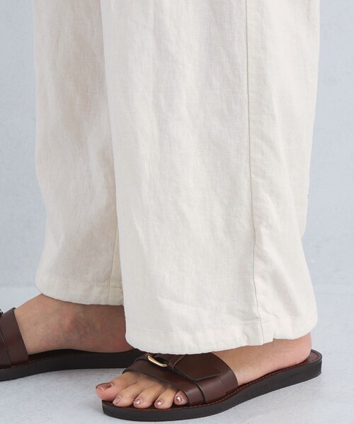 green label relaxing（グリーンレーベルリラクシング）の「BREEZE LINEN ブリーズリネン カーゴ パンツ オフホワイト（カーゴパンツ・レディース・オフホワイト・38/36）」の11枚目の写真