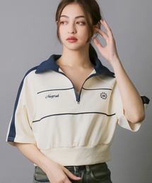 SPINNS（スピンズ）の「半袖ハーフジップジャージトップス（ジャージ）」