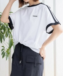 clear | ラバーワッペンライン入りオーバーサイズTシャツ≪2024SS新作≫(Tシャツ/カットソー)