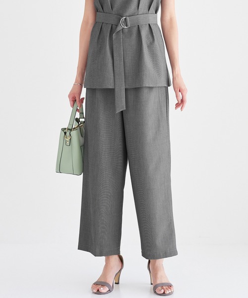 alotta(アロッタ)の「麻調セミワイドパンツ(その他パンツ・レディース・ベージュ/グレー/ライトブルー・LARGE/MEDIUM/X-LARGE)」の2枚目の写真