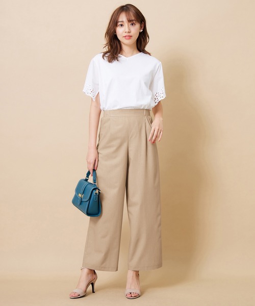 alotta(アロッタ)の「麻調セミワイドパンツ(その他パンツ・レディース・ベージュ/グレー/ライトブルー・LARGE/MEDIUM/X-LARGE)」の10枚目の写真