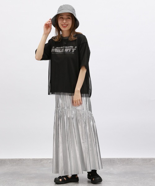 LAKOLE（ラコレ）の「メタリックティアードスカート / 127589（スカート・レディース・ブラック/シルバー・SMALL/MEDIUM）」の10枚目の写真