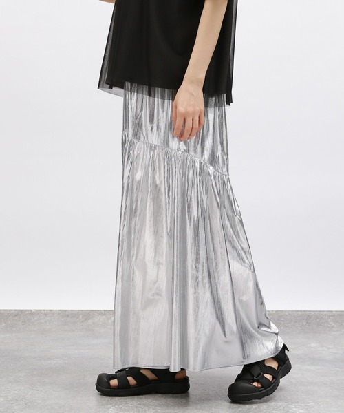 LAKOLE（ラコレ）の「メタリックティアードスカート / 127589（スカート・レディース・ブラック/シルバー・SMALL/MEDIUM）」の13枚目の写真