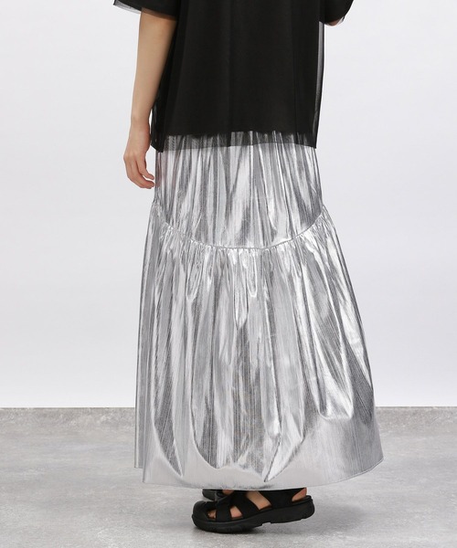 LAKOLE（ラコレ）の「メタリックティアードスカート / 127589（スカート・レディース・ブラック/シルバー・SMALL/MEDIUM）」の14枚目の写真