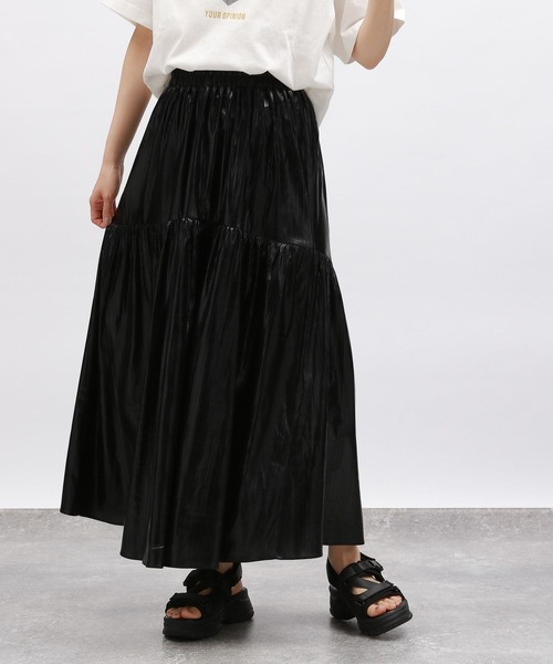 LAKOLE（ラコレ）の「メタリックティアードスカート / 127589（スカート・レディース・ブラック/シルバー・SMALL/MEDIUM）」の6枚目の写真