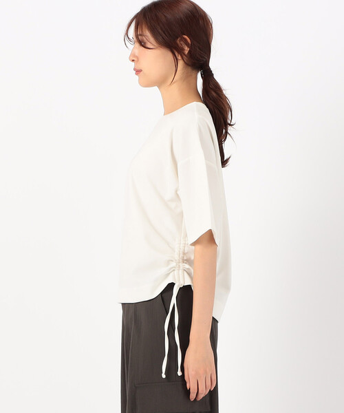 COMME CA ISM(コムサイズム)の「【サスティナブル】 AQUA ROBE ドロスト ポンチ カットソー(Tシャツ/カットソー・レディース・ホワイト/ネイビー/ブルー・FREE)」の11枚目の写真