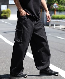 【VISION STREET WEAR/ヴィジョンストリートウェア】ワイドカーゴ デニムパンツ