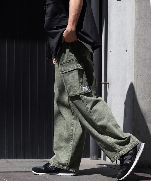 VISION STREET WEAR(ヴィジョンストリートウェア)の「【VISION STREET WEAR/ヴィジョンストリートウェア】ワイドカーゴ デニムパンツ(デニムパンツ・メンズ・サックスブルー/カーキ/レッド/レッド系その他/ブラック/ネイビー/パープル/グレー・M/LL/L)」の17枚目の写真