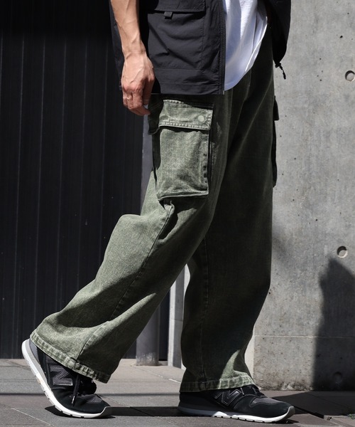 VISION STREET WEAR(ヴィジョンストリートウェア)の「【VISION STREET WEAR/ヴィジョンストリートウェア】ワイドカーゴ デニムパンツ(デニムパンツ・メンズ・サックスブルー/カーキ/レッド/レッド系その他/ブラック/ネイビー/パープル/グレー・M/LL/L)」の19枚目の写真