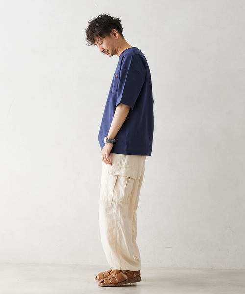 JOURNAL STANDARD relume（ジャーナルスタンダード　レリューム）の「HOUSE HOLD / ハウスホールド コットンリネンイージーカーゴパンツ（カーゴパンツ・メンズ・ブラック/アイボリー/サファリグリーン・LARGE/MEDIUM）」の13枚目の写真