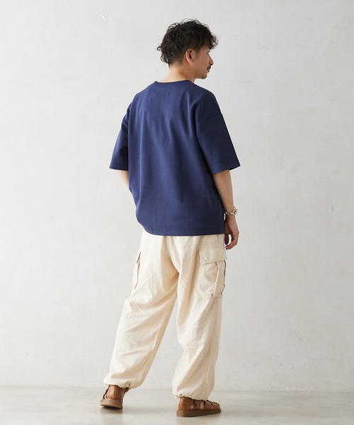 JOURNAL STANDARD relume（ジャーナルスタンダード　レリューム）の「HOUSE HOLD / ハウスホールド コットンリネンイージーカーゴパンツ（カーゴパンツ・メンズ・ブラック/アイボリー/サファリグリーン・LARGE/MEDIUM）」の12枚目の写真