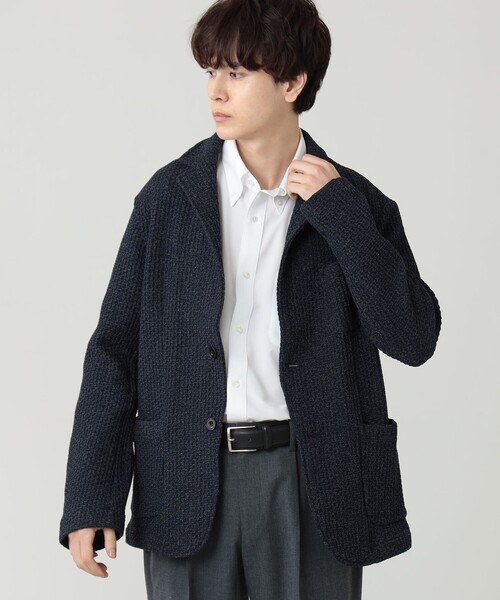 BEAMS HEART（ビームスハート）の「ハニカムニット 2ボタン ジャケット