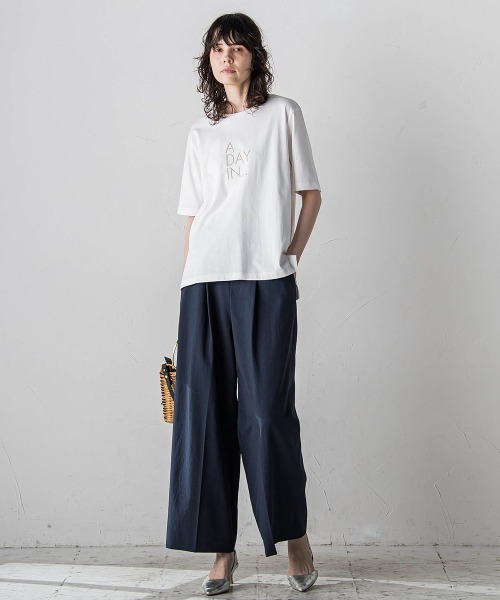 la.f…(ラエフ)の「刺しゅうコンパクトTシャツ≪洗濯機で洗える≫(Tシャツ/カットソー・レディース・ホワイト系その他/ホワイト・11号/9号)」の4枚目の写真