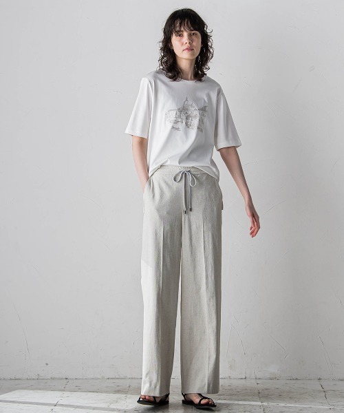 la.f…(ラエフ)の「刺しゅうコンパクトTシャツ≪洗濯機で洗える≫(Tシャツ/カットソー・レディース・ホワイト系その他/ホワイト・11号/9号)」の9枚目の写真