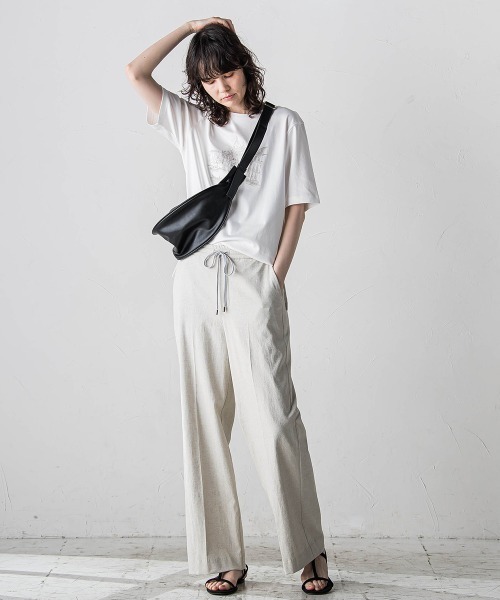 la.f…(ラエフ)の「刺しゅうコンパクトTシャツ≪洗濯機で洗える≫(Tシャツ/カットソー・レディース・ホワイト系その他/ホワイト・11号/9号)」の14枚目の写真