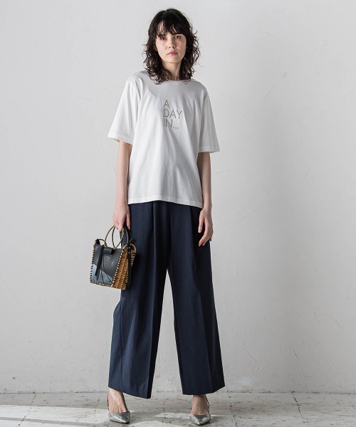 la.f…(ラエフ)の「刺しゅうコンパクトTシャツ≪洗濯機で洗える≫(Tシャツ/カットソー・レディース・ホワイト系その他/ホワイト・11号/9号)」の5枚目の写真