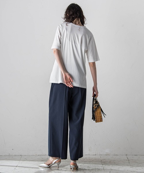 la.f…(ラエフ)の「刺しゅうコンパクトTシャツ≪洗濯機で洗える≫(Tシャツ/カットソー・レディース・ホワイト系その他/ホワイト・11号/9号)」の7枚目の写真