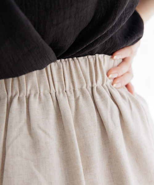 flower（フラワー）の「タックマーメイドスカート（スカート・レディース・ベージュ/グレー・FREE）」の11枚目の写真