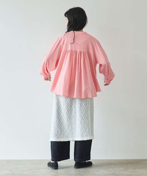 【新品】bulle de savon長袖ブラウス 長袖ブラウス △オックス コック長袖ブラウス Basic color（シャツ/ブラウス