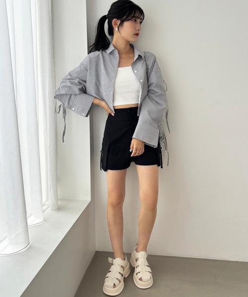 one after another NICE CLAUP(ワンアフターアナザーナイスクラップ)の「厚底グルカサンダル(サンダル・レディース・アイボリー/ブラック・S/L/M)」の12枚目の写真