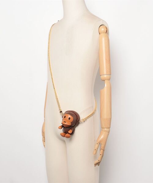 A BATHING APE(アベイシングエイプ)の「MILO FRIENDSINI SHOULDER BAG(ショルダーバッグ・レディース・ブラウン/ピンク・FREE)」の3枚目の写真